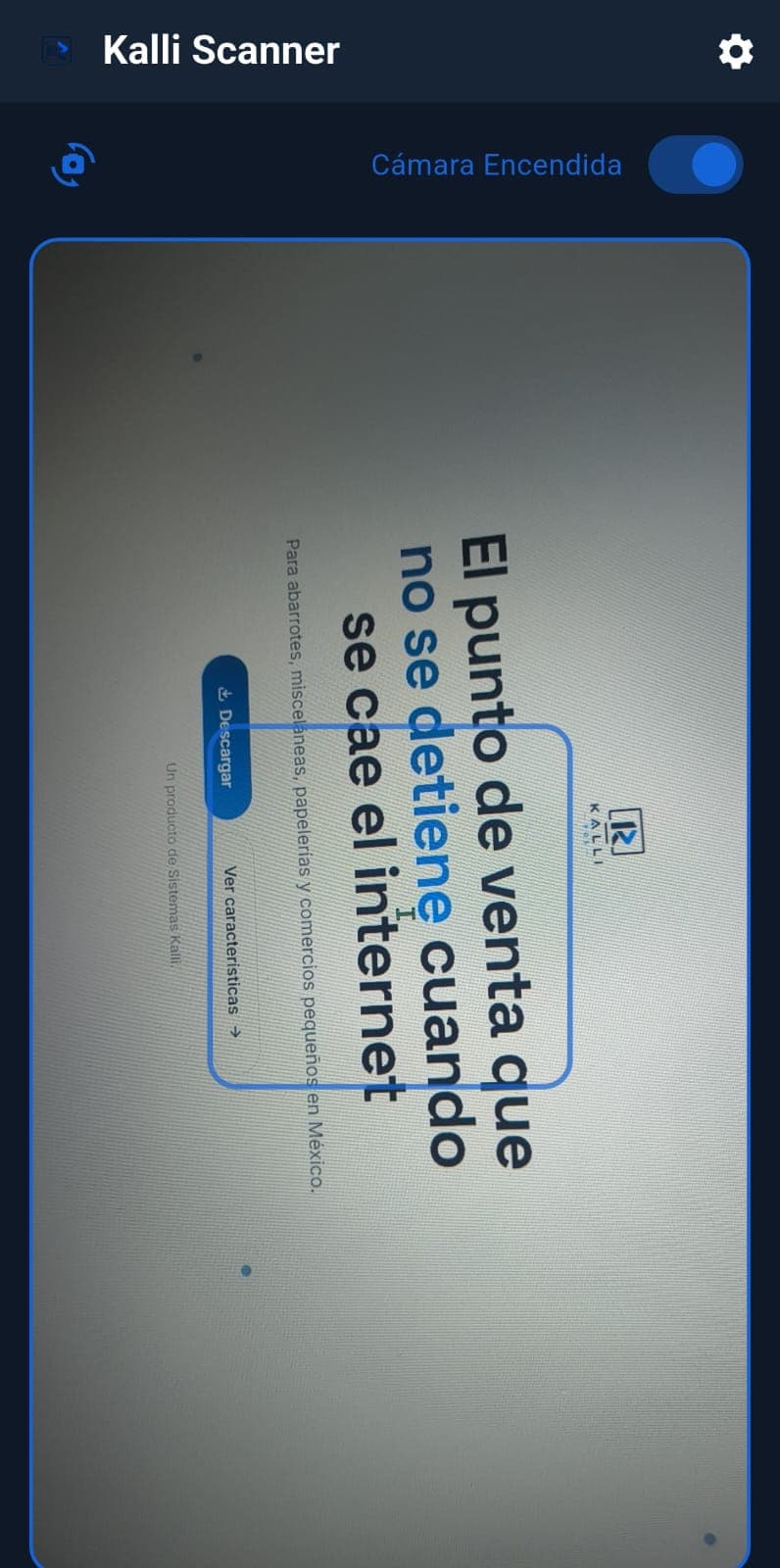 Escaneo en vivo