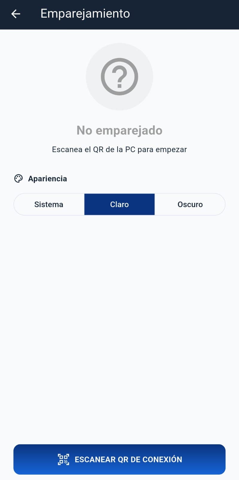 Empareja con un QR